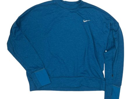 Athletic Top Ls Crewneck By Nike Apparel In Blue, Size:M Sale