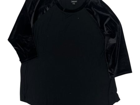 Top 3 4 Sleeve By Torrid In Black, Size:2X For Discount