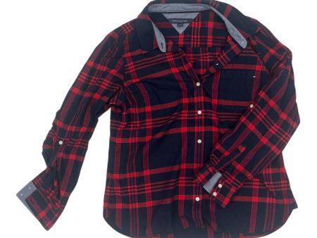 Top Ls By Tommy Hilfiger In Blue & Red, Size:L Online Hot Sale