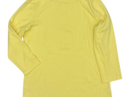 Top 3 4 Sleeve Basic By Talbots In Yellow, Size:Mp Online Sale