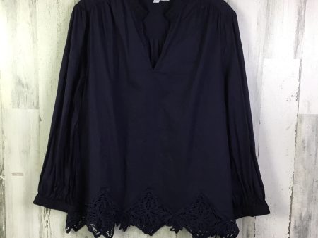 Top Long Sleeve By Chicos In Navy, Size: Xl For Sale