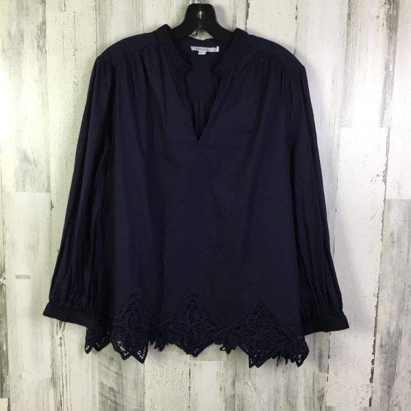 Top Long Sleeve By Chicos In Navy, Size: Xl For Sale