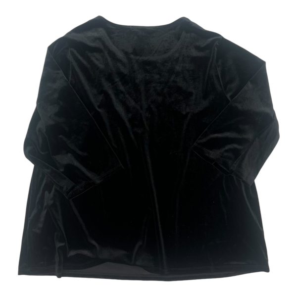 Blouse 3 4 Sleeve By Rose And Olive In Black, Size:3X Online now