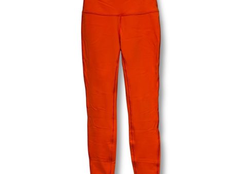 Athletic Leggings By Lululemon In Orange, Size: 4 Hot on Sale