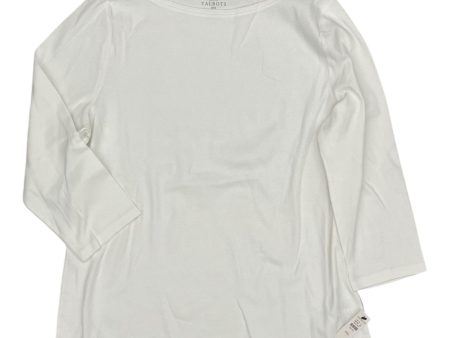 Top 3 4 Sleeve Basic By Talbots In White, Size:Xlp Fashion