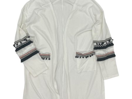 Cardigan By Clothes Mentor In White, Size:Xxl Cheap