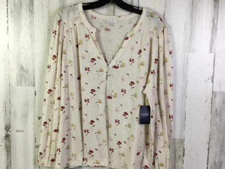 Top Long Sleeve By Lucky Brand In Cream, Size: Xl Cheap