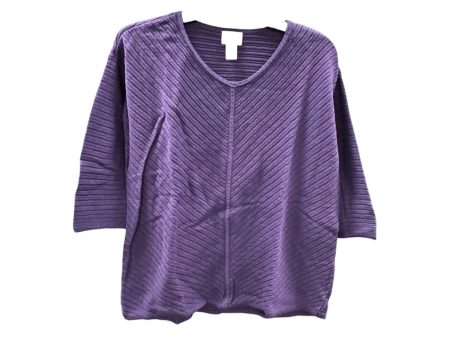 Top Long Sleeve By Chicos In Purple, Size: S Discount