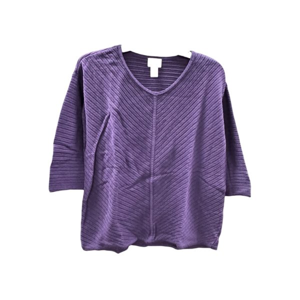 Top Long Sleeve By Chicos In Purple, Size: S Discount