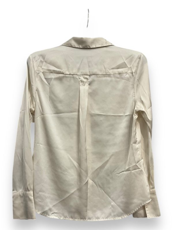 Blouse Long Sleeve By Banana Republic In Cream, Size: Xs Discount