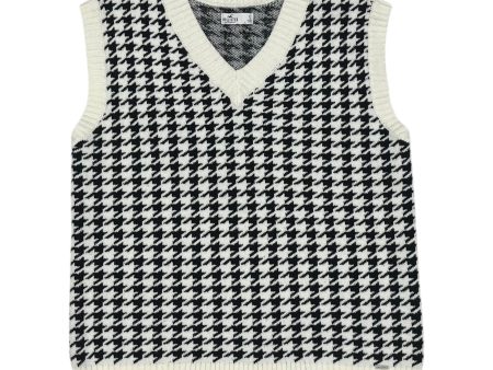 Vest Sweater By Hollister In Black & Cream, Size:S Online now