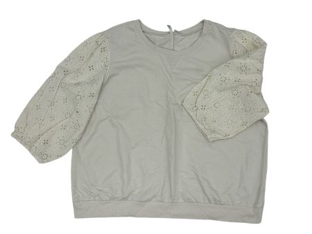 Top 3 4 Sleeve By Cato In Cream, Size:4X Sale