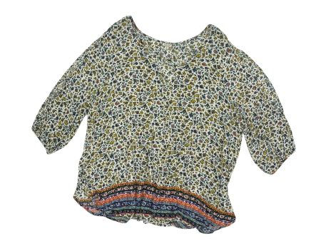 Top 3 4 Sleeve By Eyeshadow In Floral Print, Size:2X Supply