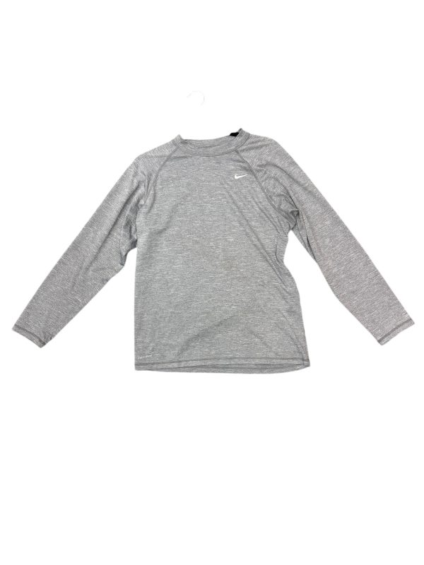 Athletic Sweatshirt Crewneck By Nike In Grey, Size: M For Sale