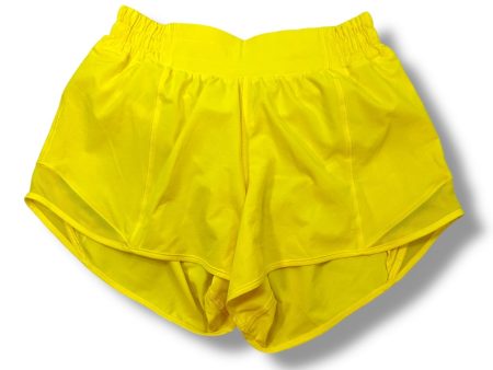 Athletic Shorts By Lululemon In Yellow, Size: 4 For Cheap