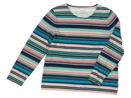 Top 3 4 Sleeve By Talbots In Striped Pattern, Size:2X Online now