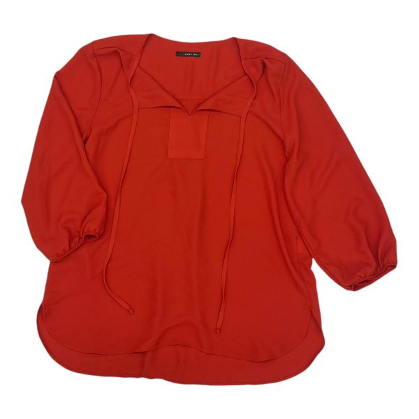 Blouse 3 4 Sleeve By West Kei In Orange, Size:M Cheap