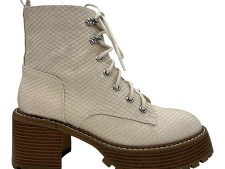 Boots Ankle Heels By Mia In Cream, Size:7 Online now