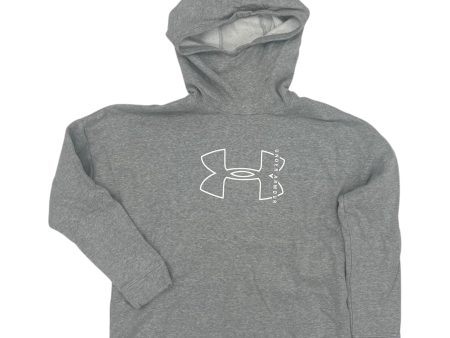 Athletic Top Ls Hoodie By Under Armour In Grey, Size:L Online Sale