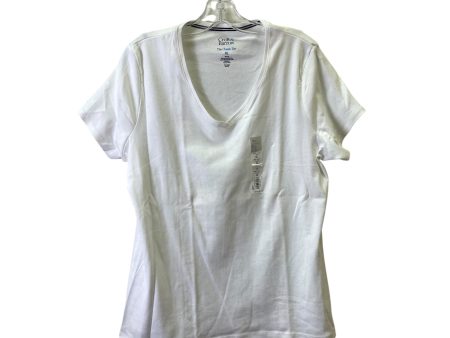 Top Ss Basic By Croft And Barrow In White, Size:1X Sale