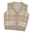 Vest Sweater By Sioni In Tan, Size:L For Cheap