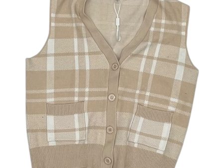 Vest Sweater By Sioni In Tan, Size:L For Cheap