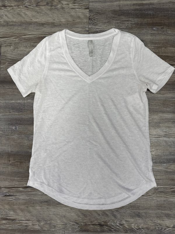 Athletic Top Short Sleeve By Athleta In White, Size: S Online