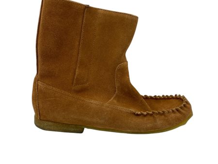 Boots Leather By J. Crew In Brown, Size:9.5 Online Sale