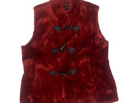 Vest Faux Fur & Sherpa By Pamela Mccoy In Red, Size:M Cheap