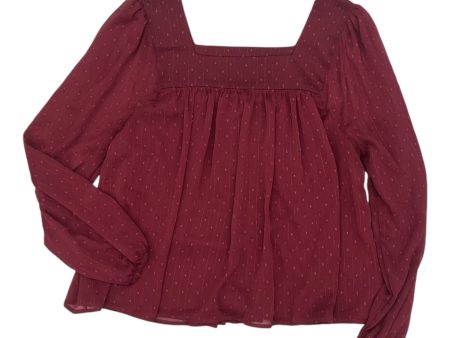 Blouse Ls By Ophelia Roe In Red, Size:L Online Sale