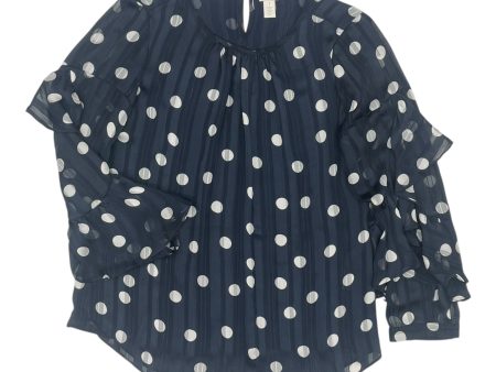 Blouse 3 4 Sleeve By Chicos In Blue, Size:M Hot on Sale