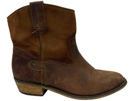 Boots Leather By Clothes Mentor In Brown, Size:8 Online Sale