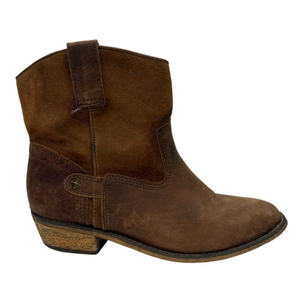 Boots Leather By Clothes Mentor In Brown, Size:8 Online Sale