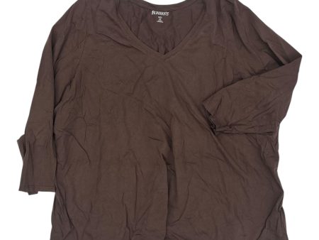 Top Ls Basic By Romans In Brown, Size:3X Fashion