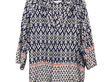 Top Ls By Beachlunchlounge In Blue & White, Size:M Supply