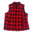 Vest Puffer & Quilted By Relativity In Black & Red, Size:3X Hot on Sale