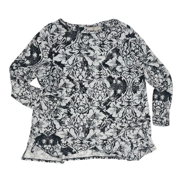 Top Ls By Chicos In Black & White, Size:Xl Supply