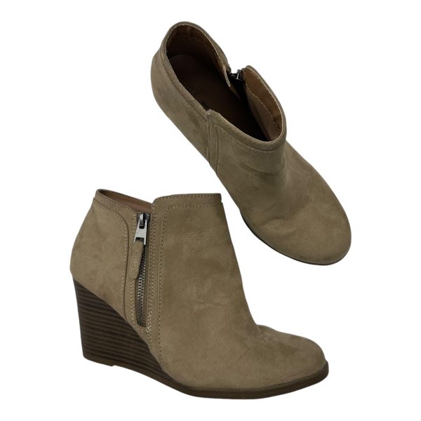 Boots Ankle Heels By Time And Tru In Tan, Size:9 Fashion