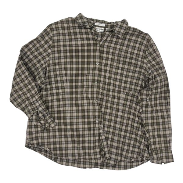 Top Ls By Villager By Liz Claiborne In Plaid Pattern, Size:3X on Sale