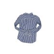 Blouse Ls By Banana Republic In Blue & White, Size:Xs Fashion