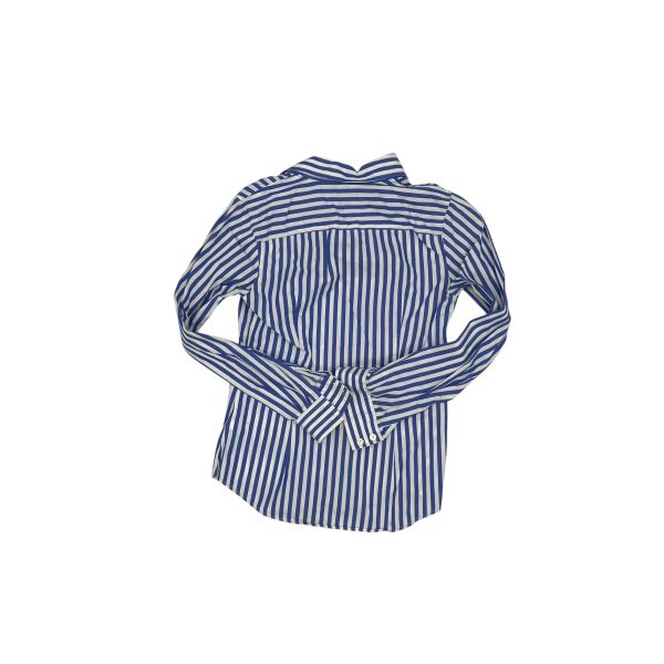 Blouse Ls By Banana Republic In Blue & White, Size:Xs Fashion