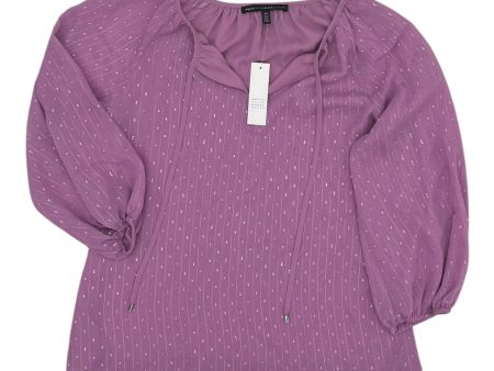 Blouse Ls By White House Black Market In Purple, Size:Xs Fashion