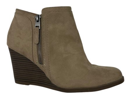 Boots Ankle Heels By Time And Tru In Tan, Size:9 Fashion