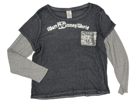 Top Ls By Disney Store In Grey & Silver, Size:Xxl Discount