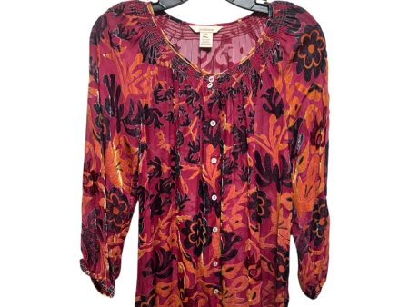 Velvet Burnout Top Long Sleeve By Sundance In Multi-colored, Size: Xs Discount