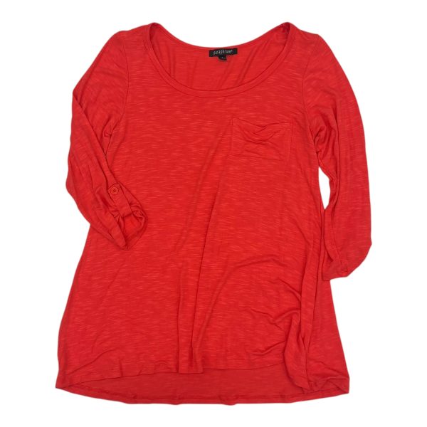 Top 3 4 Sleeve By Paraphrase In Coral, Size:L Fashion