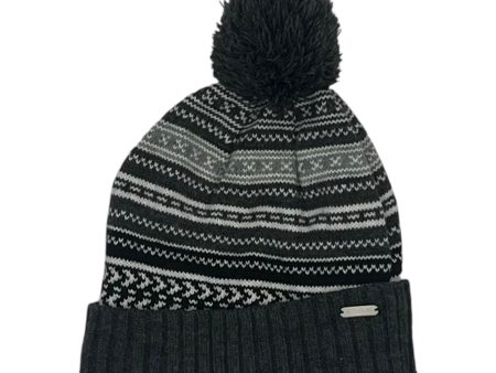 Hat Beanie By Clothes Mentor In Grey & White Fashion