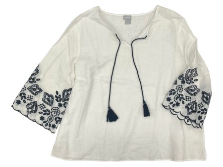 Top Ls By Chicos In White, Size:2X For Discount