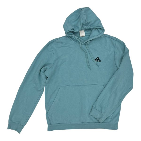 Athletic Sweatshirt Hoodie By Adidas In Blue, Size:L For Cheap