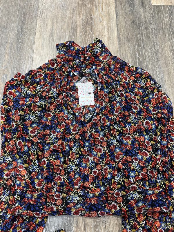 Blouse Long Sleeve By Free People In Floral Print, Size: L Online Hot Sale